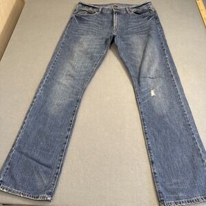 JEANS STRAIGHT LEG PLUGG MENS 34X34 VINTAGE 83 DENIM 5 pocket Blue